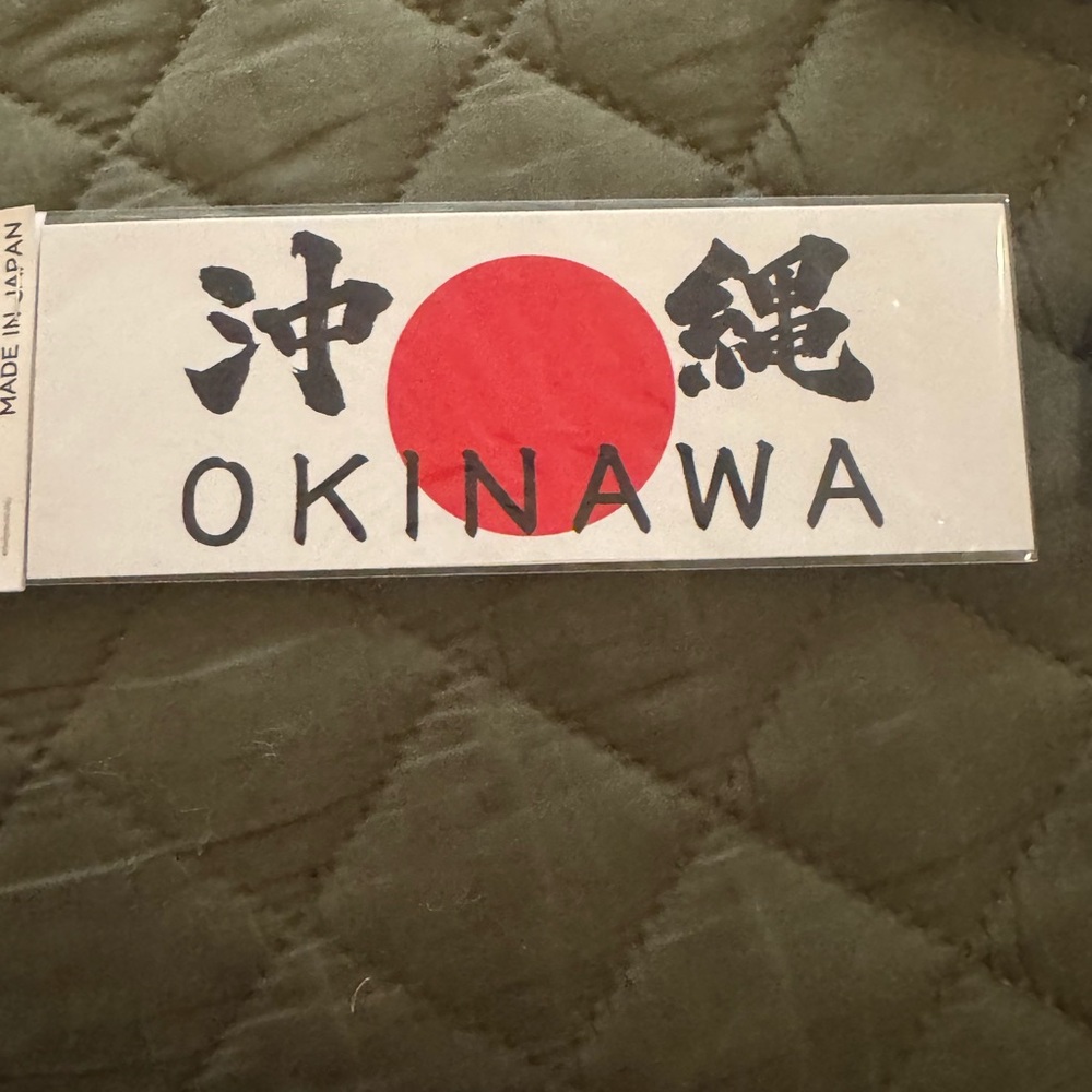 Okinawa Sticker with Red Circle